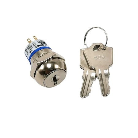 Jd 2 Position On-Off Key Switch with 2pcs 606 Keys JD-S-KS2PM606
